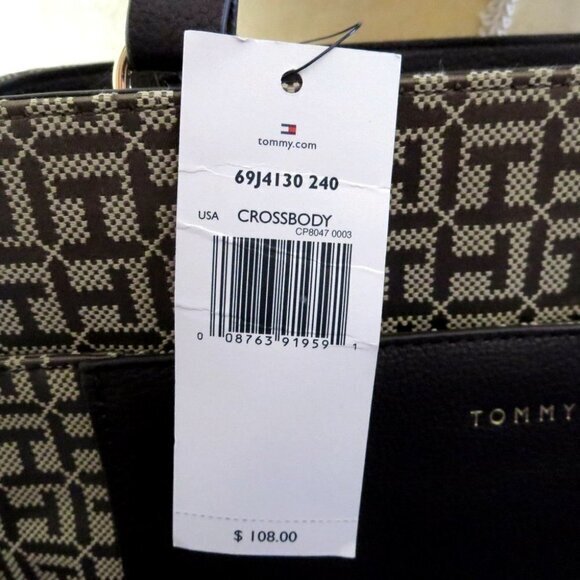 TOMMY HILFIGER. TH Monogram Brown Tote . Authentic ! $ 108.00 - Picture 4 of 12